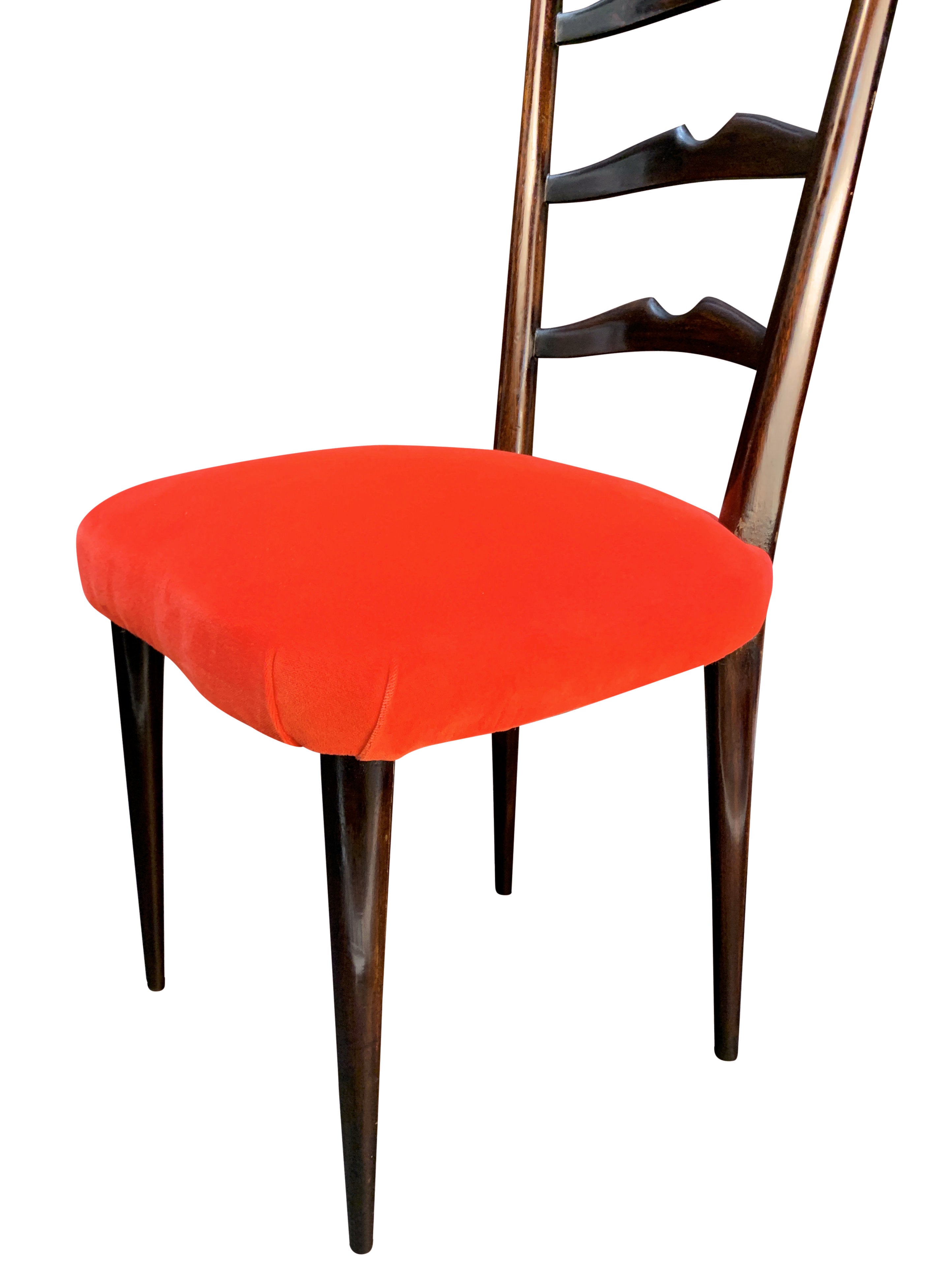Pair of Paolo Buffa Ladder-Back Hall Chairs, 1940s Italian Design