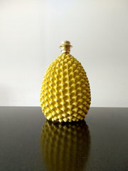 Handmade Sicilian Ceramic Pietro Pinecone Green Lamp