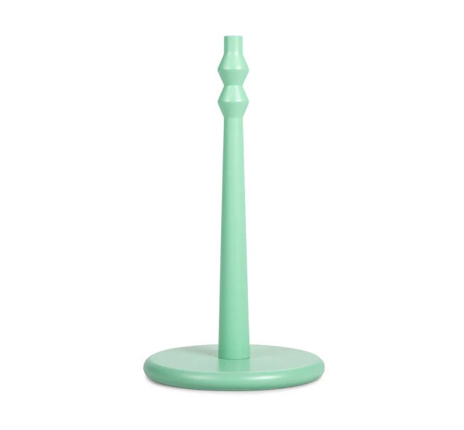 Wooden Kitchen Roll Holder in Opaline Green, British Colour Standard