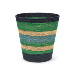 Seagrass Waste Paper Basket in Beryl & Midnight | British Colour Standard