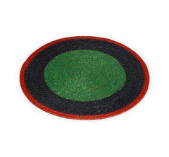 Set of 4 Seagrass Placemats | Midnight Blue / Beryl Green |  British Colour Standard