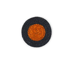 Set of 4 Seagrass Coasters | Midnight Blue & Rust | British Colour Standard