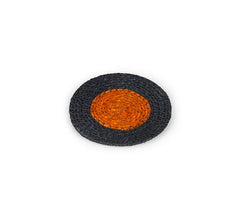 Set of 4 Seagrass Coasters | Midnight Blue & Rust | British Colour Standard