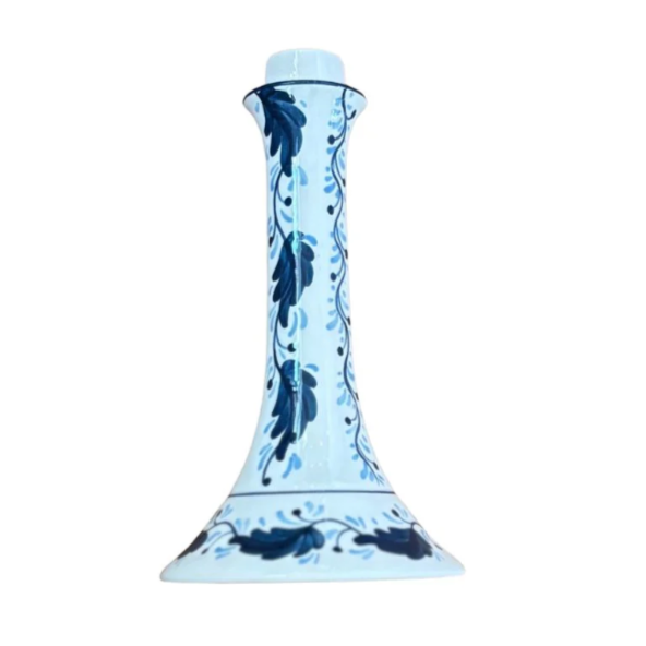 Hand Painted Candlestick | Blue Garland | Mews Furnishings