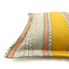 Dimity Mango | Yellow & Peach Cushion | Linwood