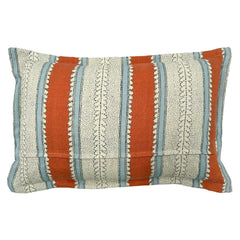 Dimity Rust | Orange & Blue Cushion | Linwood
