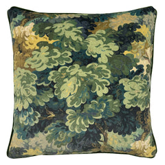 English Oak Green Velvet Cushion | Linwood