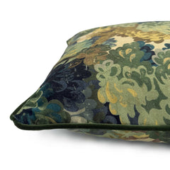 English Oak Green Velvet Cushion | Linwood