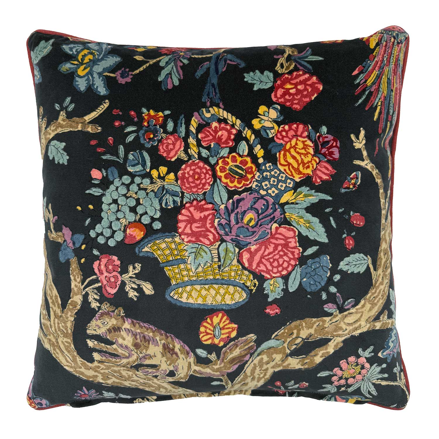Wild Midnight Velvet Cushion | Linwood