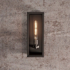 Chelsea Outdoor Box Light | Antique Black | Cressida & Rose