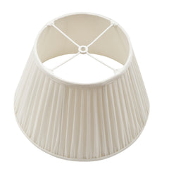 Whittle Blue & Neutral Gathered Linen Lampshade | Fermoie