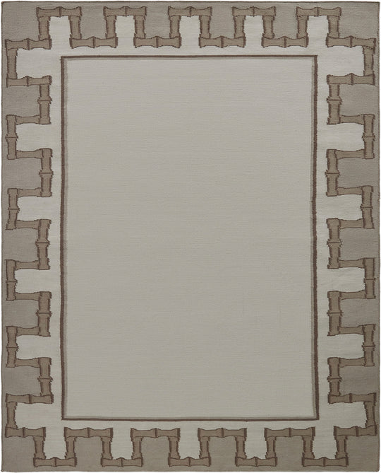 Greek Key Design Handwoven Rug | Cream & Taupe | Jennifer Manners x Salvesen Graham 