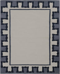 Greek Key Design Handwoven Rug | Cream & Navy | Jennifer Manners x Salvesen Graham 