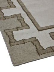 Greek Key Design Handwoven Rug | Cream & Moss | Jennifer Manners x Salvesen Graham 