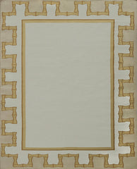 Greek Key Design Handwoven Rug | Cream & Mustard Yellow | Jennifer Manners x Salvesen Graham 