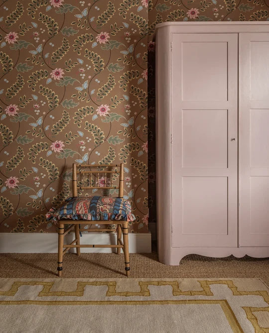Greek Key Design Handwoven Rug | Cream & Mustard Yellow | Jennifer Manners x Salvesen Graham 