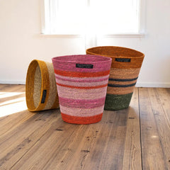 Seagrass Waste Paper Basket in Guardsman & Neyron | British Colour Standard
