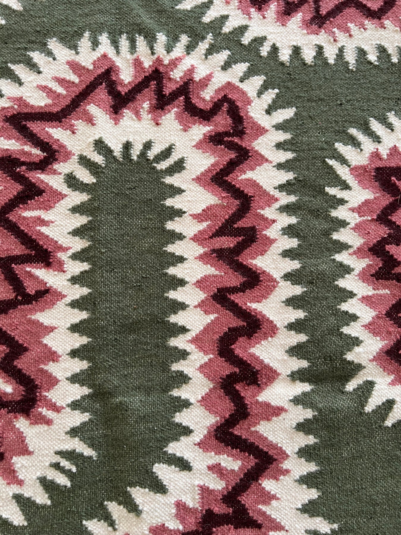 Moorish Green Flatwoven Wool Rug  by Rapture & Wright | Amy Kent