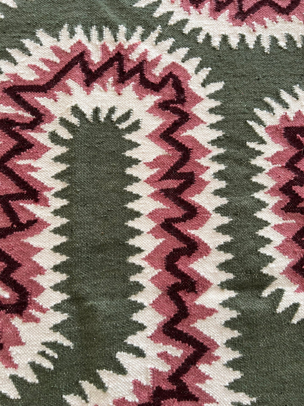 Moorish Green Flatwoven Wool Rug  by Rapture & Wright | Amy Kent