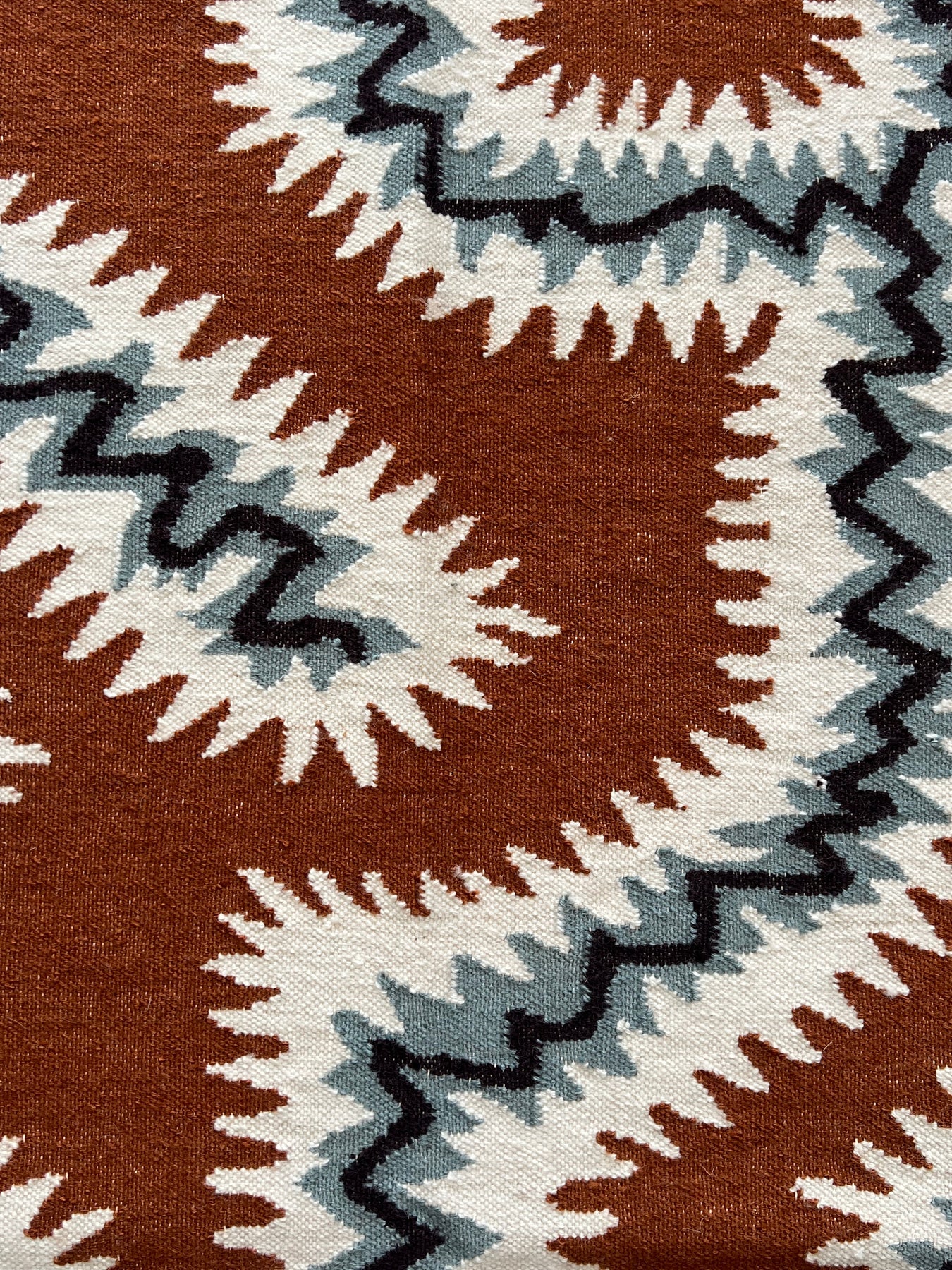 Moorish Burnt Orange Flatwoven Wool Rug  by Rapture & Wright | Amy Kent