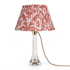 Marlborough Red Gathered Linen Lampshade | Fermoie