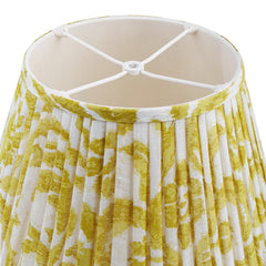 Marlborough Yellow Gathered Linen Lampshade | Fermoie