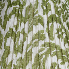 Marlborough Green Gathered Linen Lampshade | Fermoie
