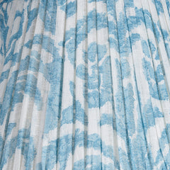 Marlborough Blue Gathered Linen Lampshade | Fermoie