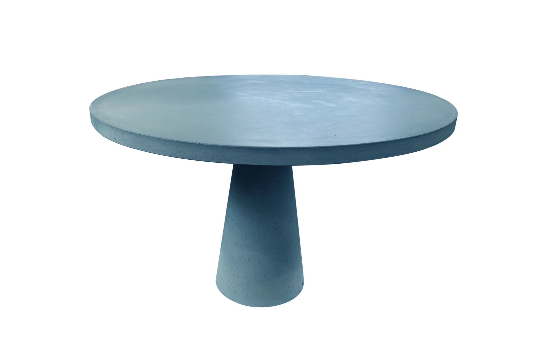 Solid Concrete Round Garden Table- Lagoon Blue