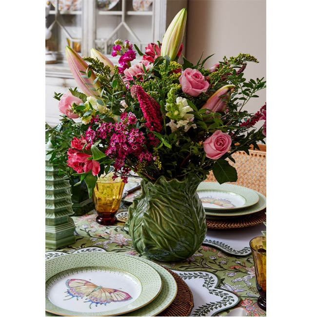 Large Cabbage Vintage Inspired Vase | Casa JJLarge Cabbage Vintage Inspired Vase