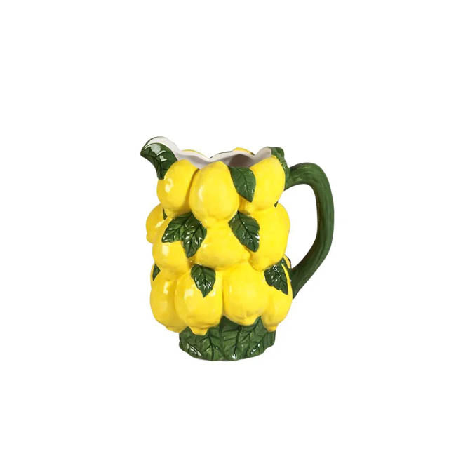 Large Ceramic Jug Decorated With Lemons | Casa JJ