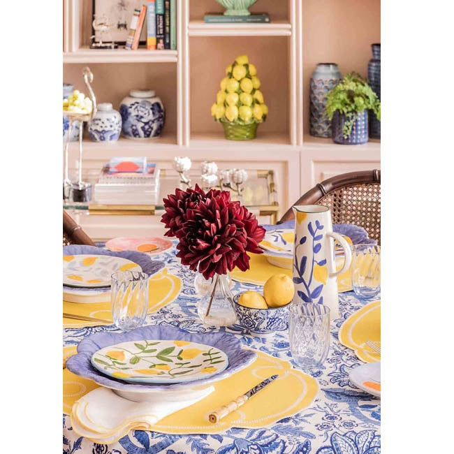 Large Decorative Lemon Ceramic Basket | Casa by JJ