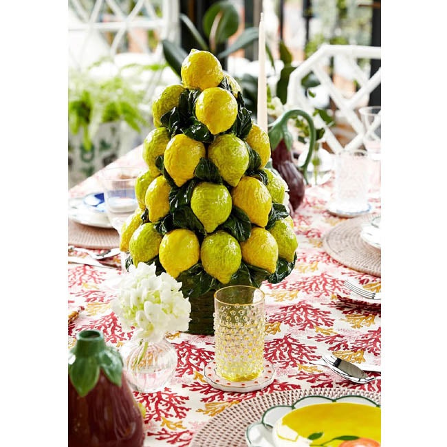 Large Decorative Lemon Ceramic Basket | Casa by JJ