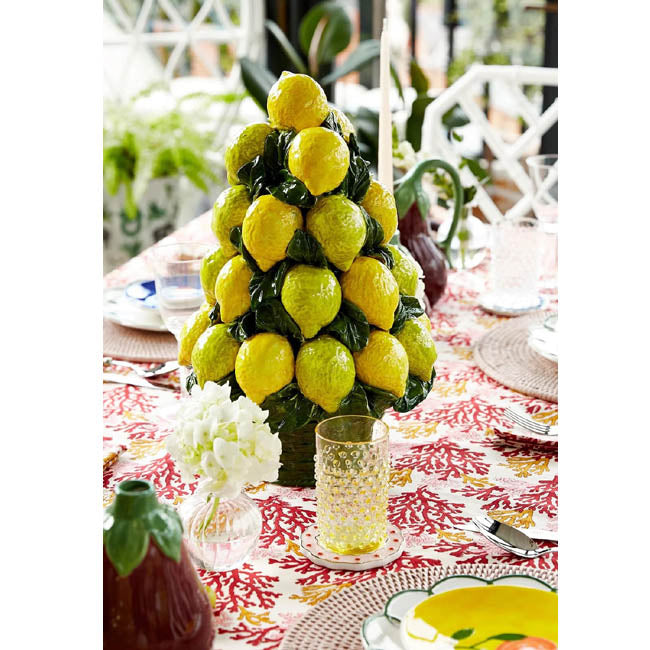 Large Decorative Lemon Ceramic Basket | Casa by JJ