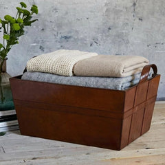 Leather Log Basket | Life of Riley 