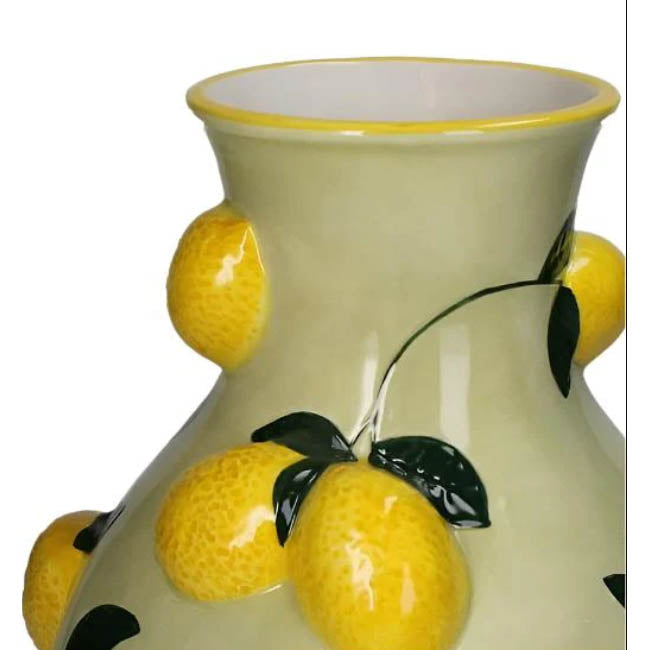 Lemon & On Stoneware Vase | Casa JJ