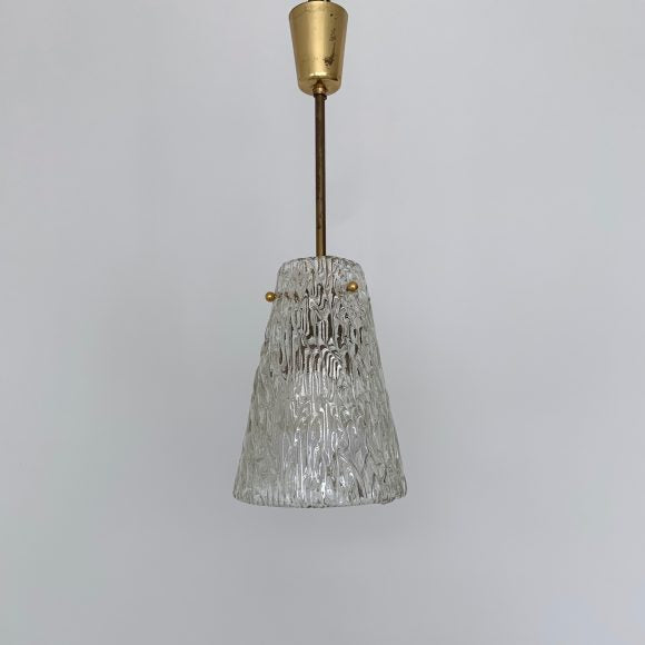 Mid Century Czech Textured Glass Shade