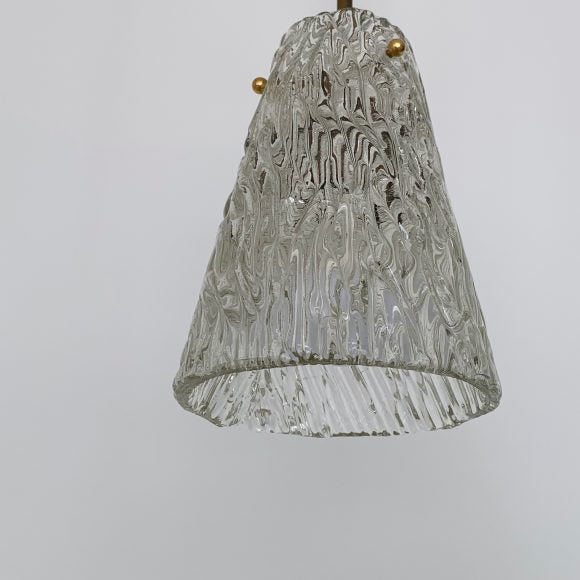 Mid Century Czech Textured Glass Shade