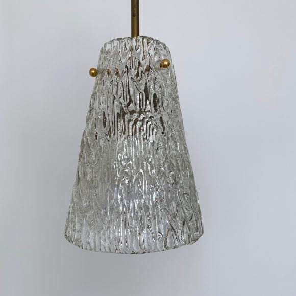 Mid Century Czech Textured Glass Shade