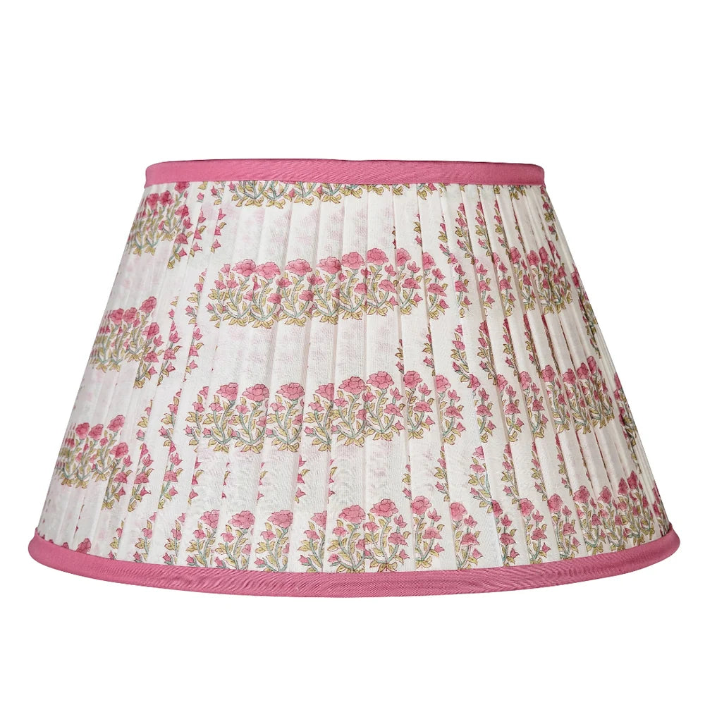 Pink Floral "Forget Me Not' Gathered Empire Lampshade| Kelling Home