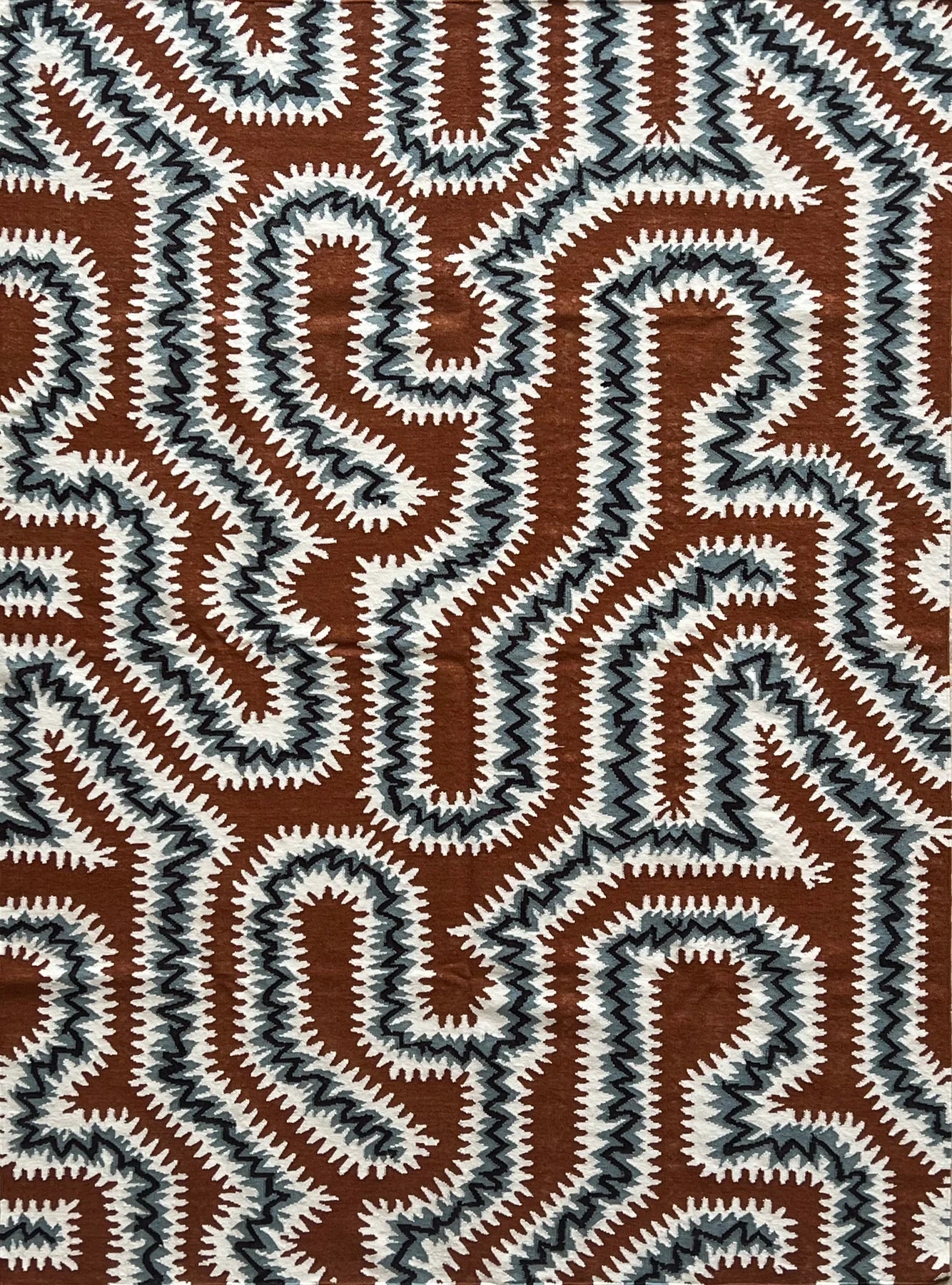 Moorish Burnt Orange Flatwoven Wool Rug  by Rapture & Wright | Amy Kent