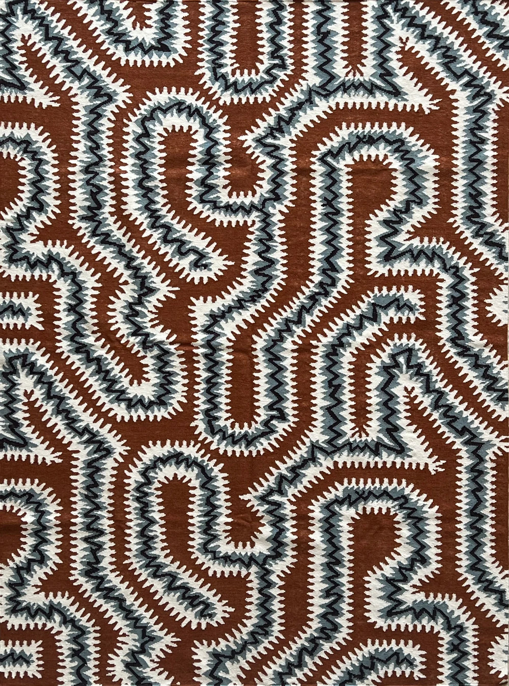 Moorish Burnt Orange Flatwoven Wool Rug  by Rapture & Wright | Amy Kent