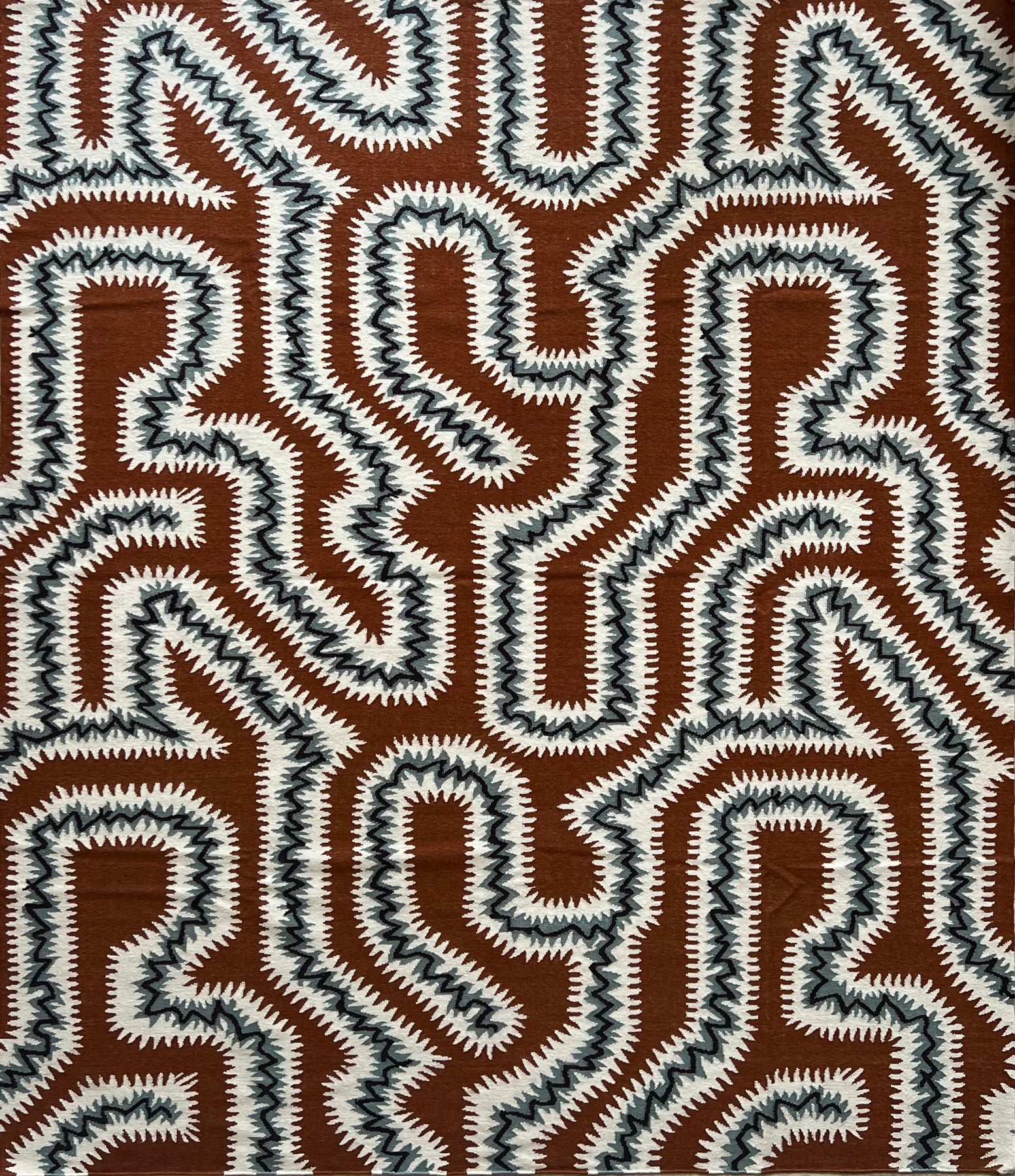 Moorish Burnt Orange Flatwoven Wool Rug  by Rapture & Wright | Amy Kent