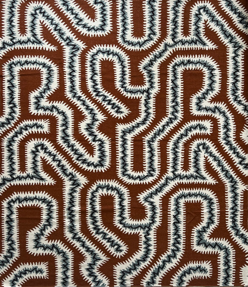 Moorish Burnt Orange Flatwoven Wool Rug  by Rapture & Wright | Amy Kent