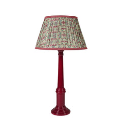 Green and Burgundy Floral Gathered Empire Lampshade | Kelling Home