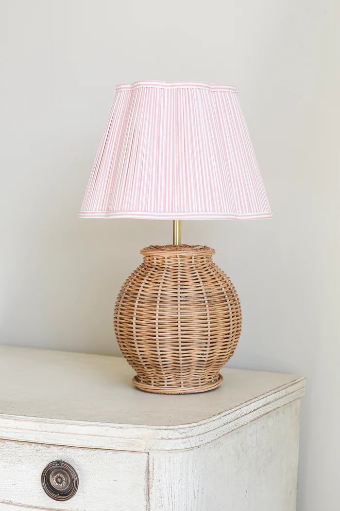 Rattan Small Ball Lamp Base in Natural | Patton House