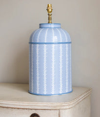 Blue & White Fern Design Lamp base  | Patton House