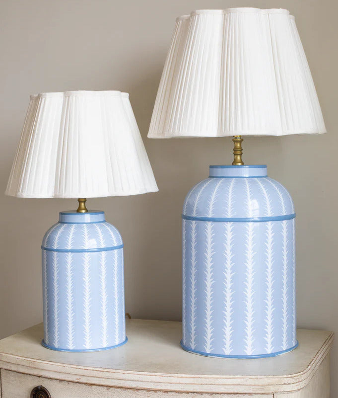 Blue & White Fern Design Lamp base  | Patton House