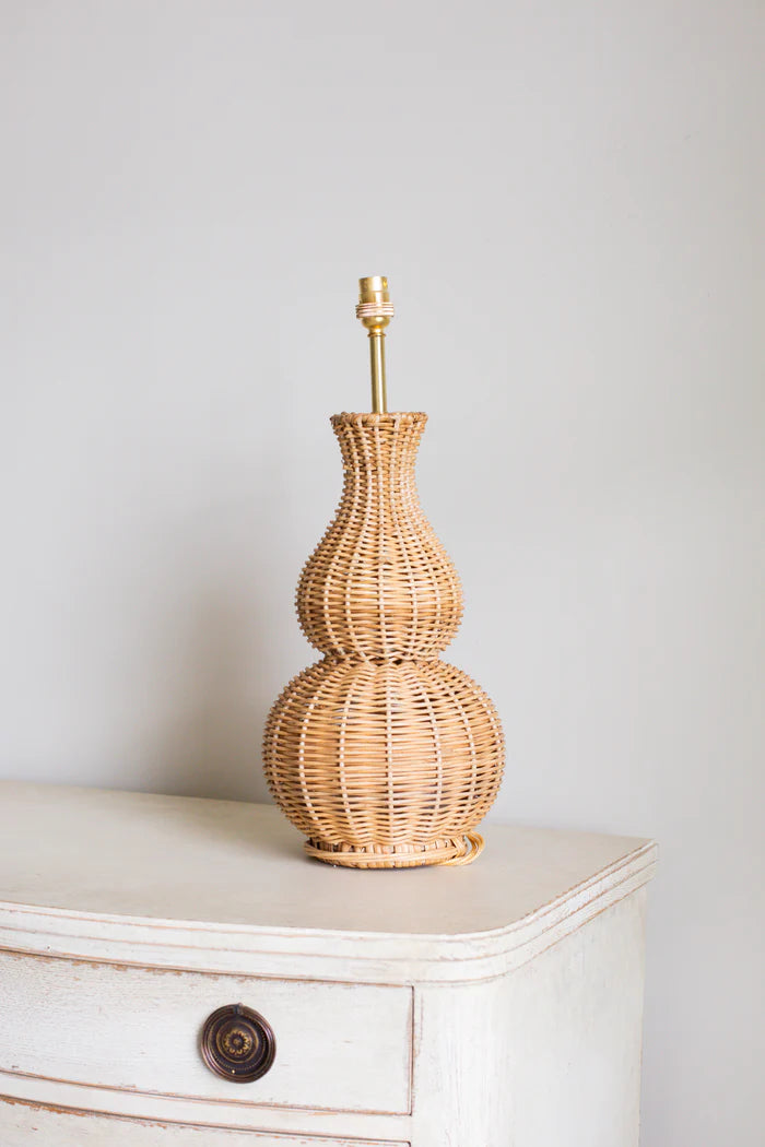 Rattan Gourd Lamp Base in Natural  | Patton House