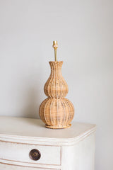 Rattan Gourd Lamp Base in Natural  | Patton House